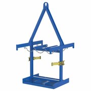Vestil Blue 6 Cylinder Caddy with Overhead Lifting Assembly 800 lb Capacity CYL-P-6-LUG